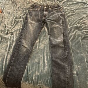 Levi's Dark Gray Straight Jeans